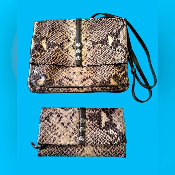 Brighton Python Shoulder Bag -Shoulder Bag and wallet.  Matching. - Picture 1 of 16